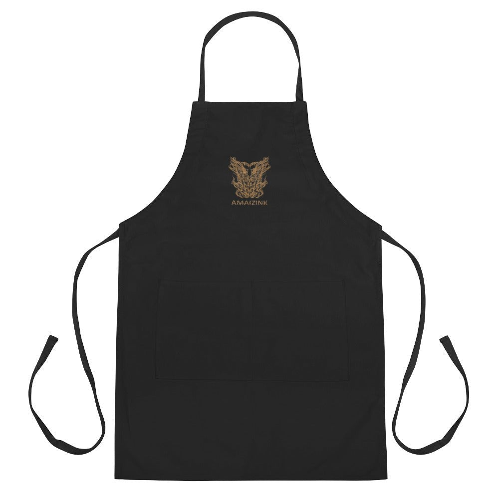 Amaizink Embroidered Apron (Gold) - Amaizink Art and Design