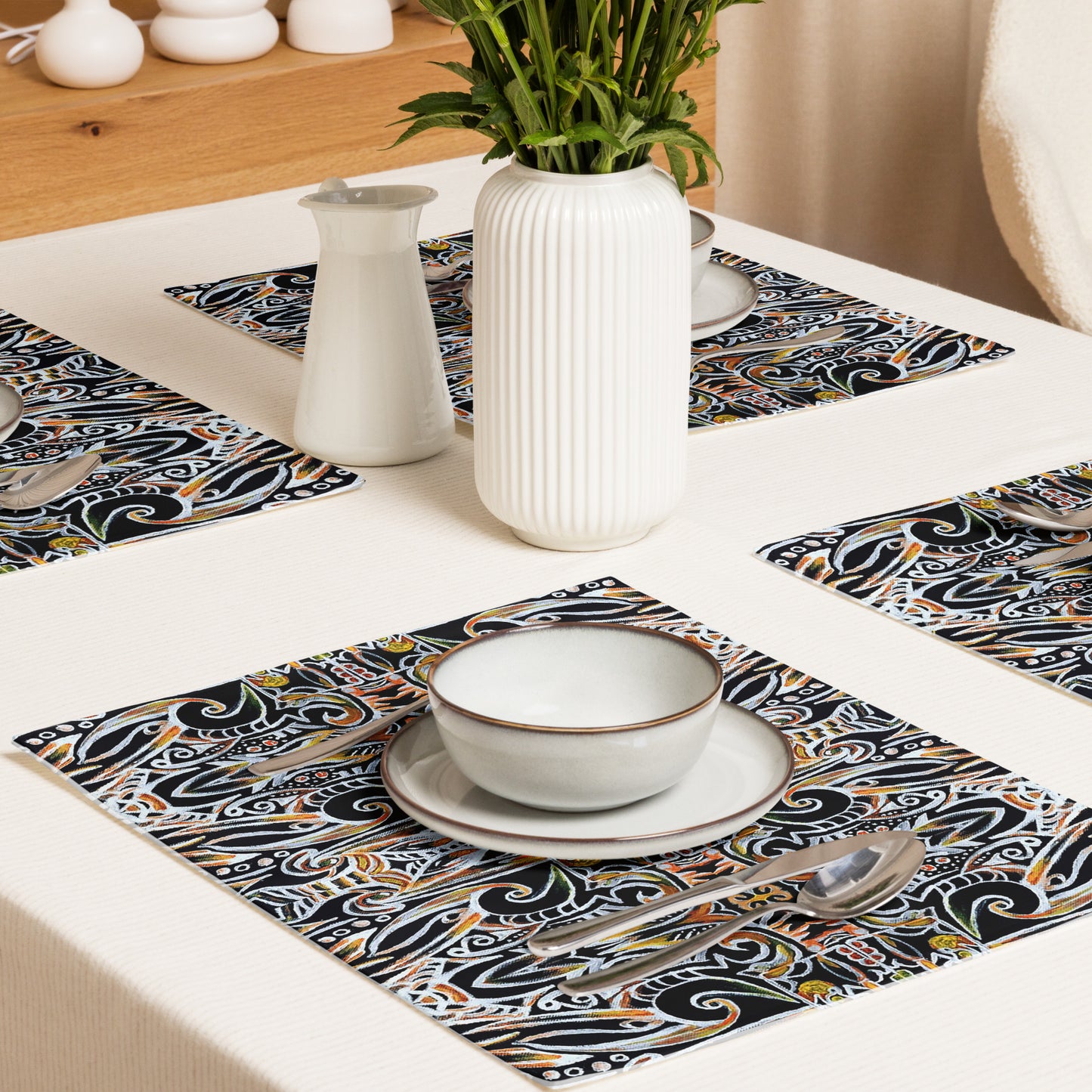 Fatal Feather Placemat Set