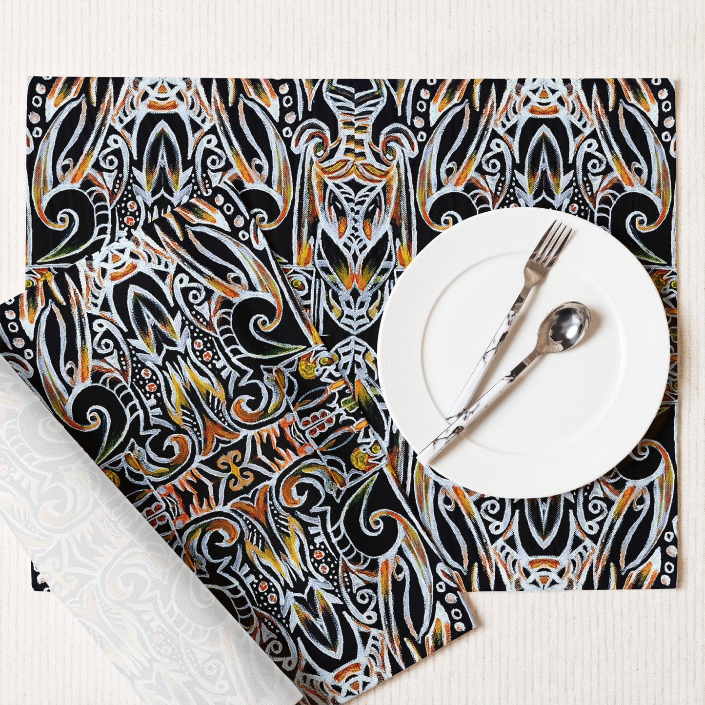 Fatal Feather Placemat Set