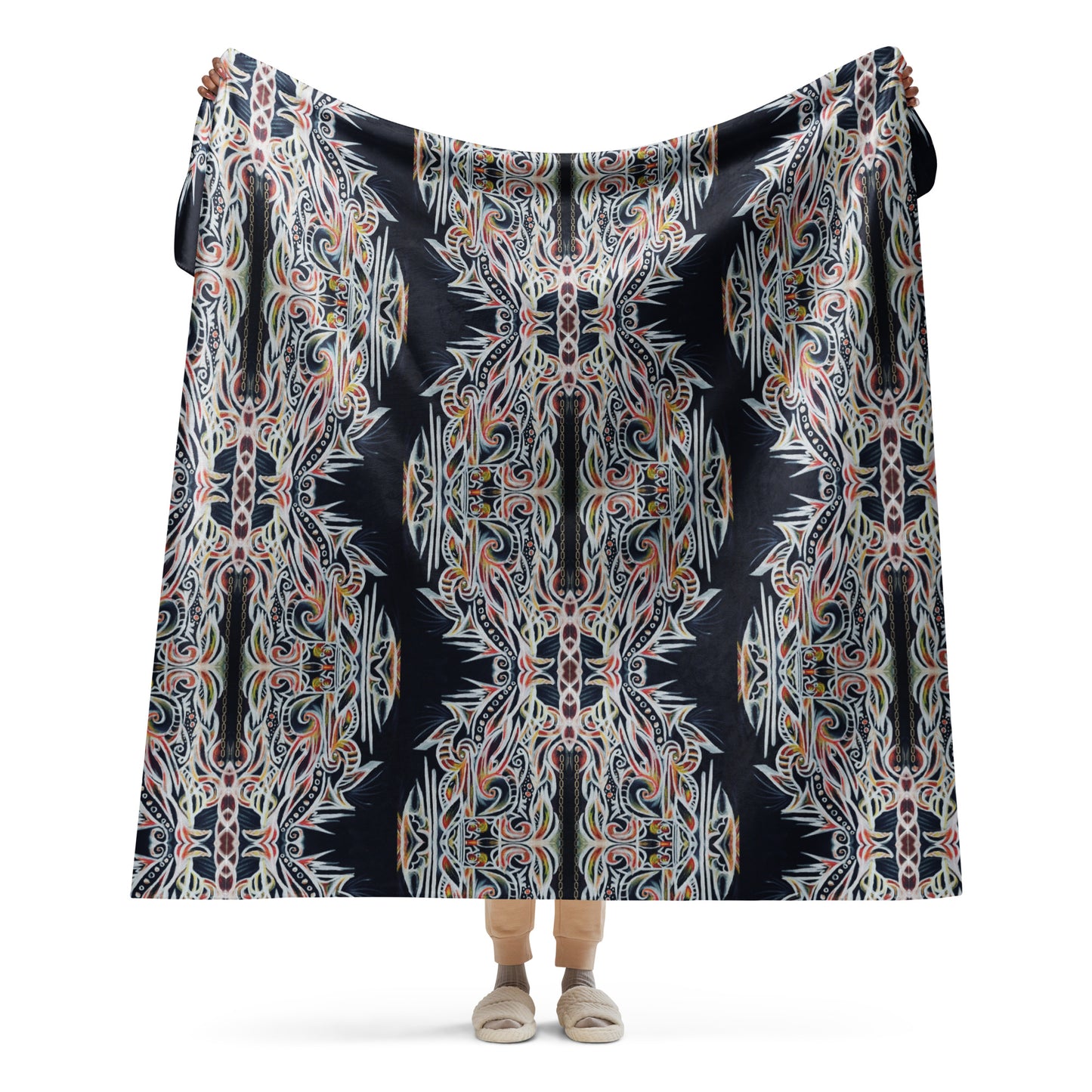 Searing Heat Sherpa blanket