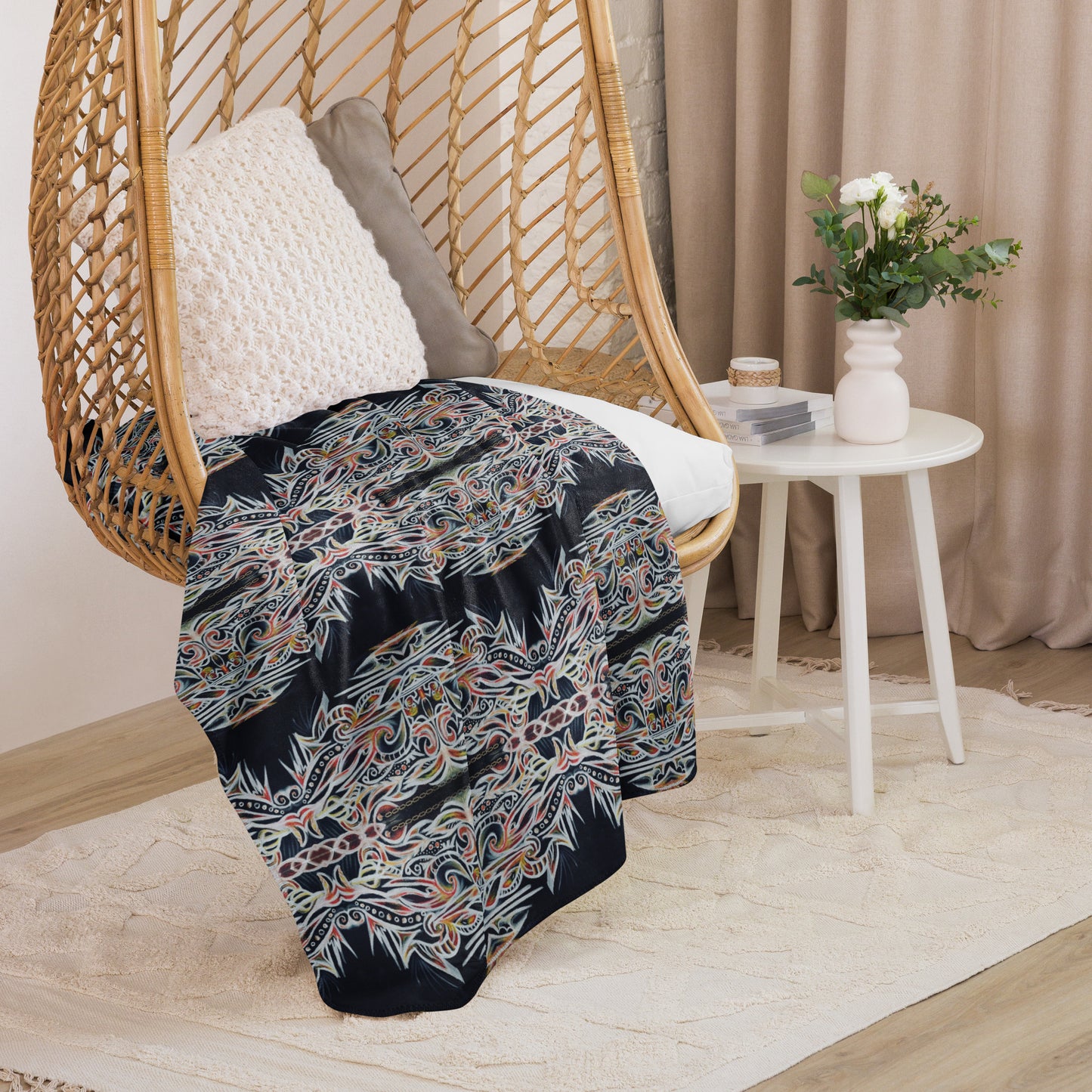 Searing Heat Sherpa blanket