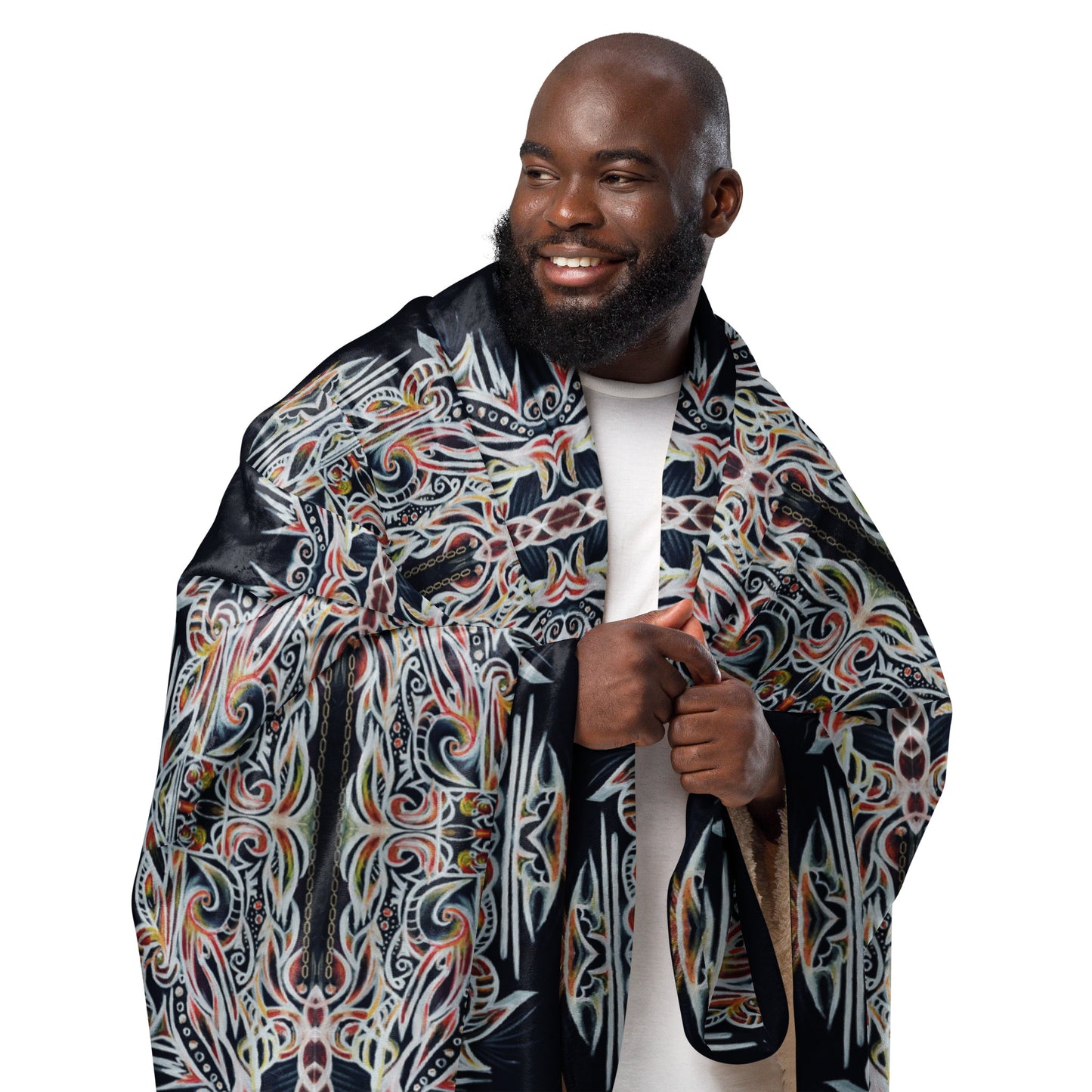 Searing Heat Sherpa blanket