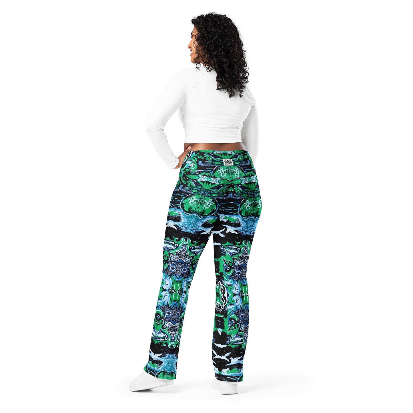 Green Galactic Flare leggings