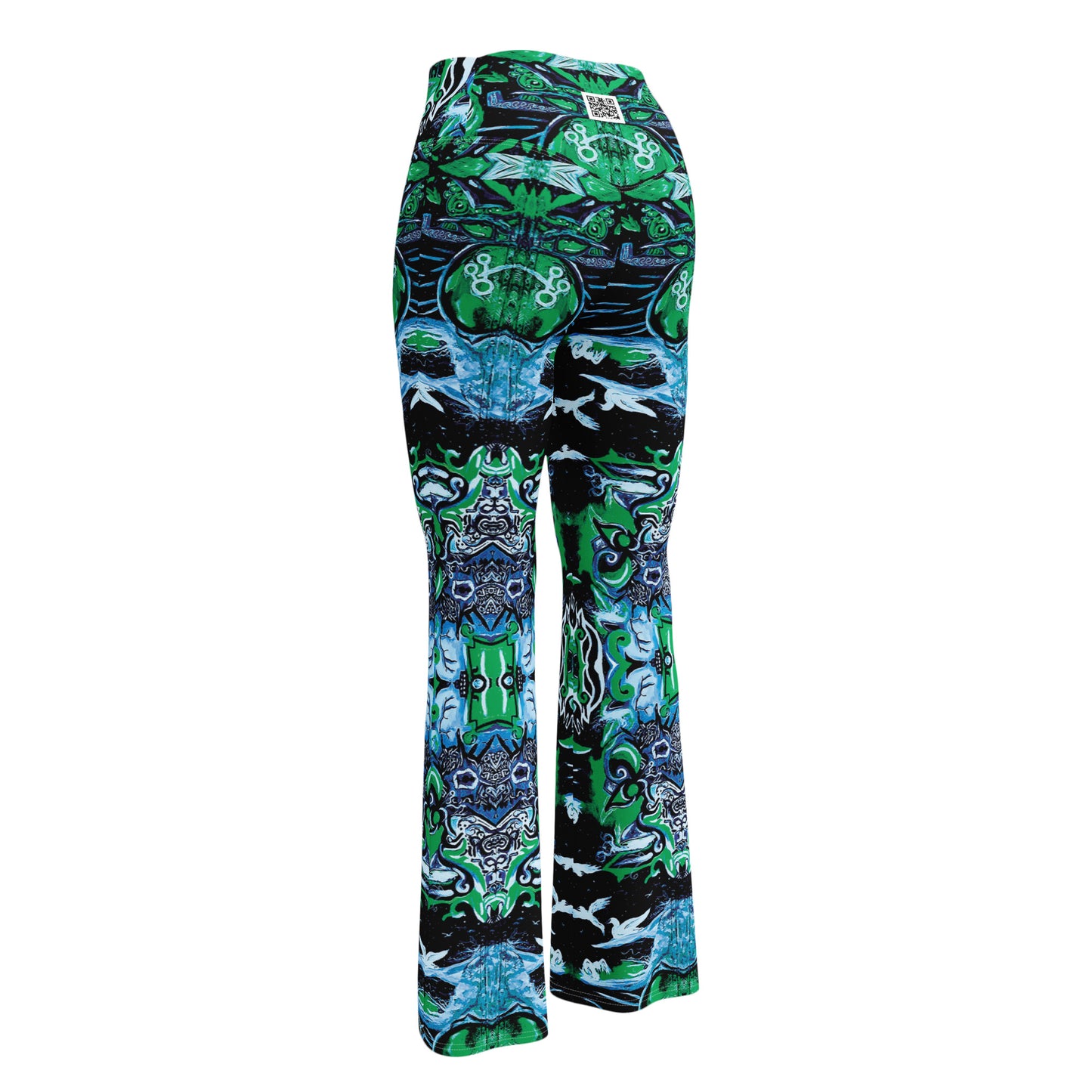 Green Galactic Flare leggings