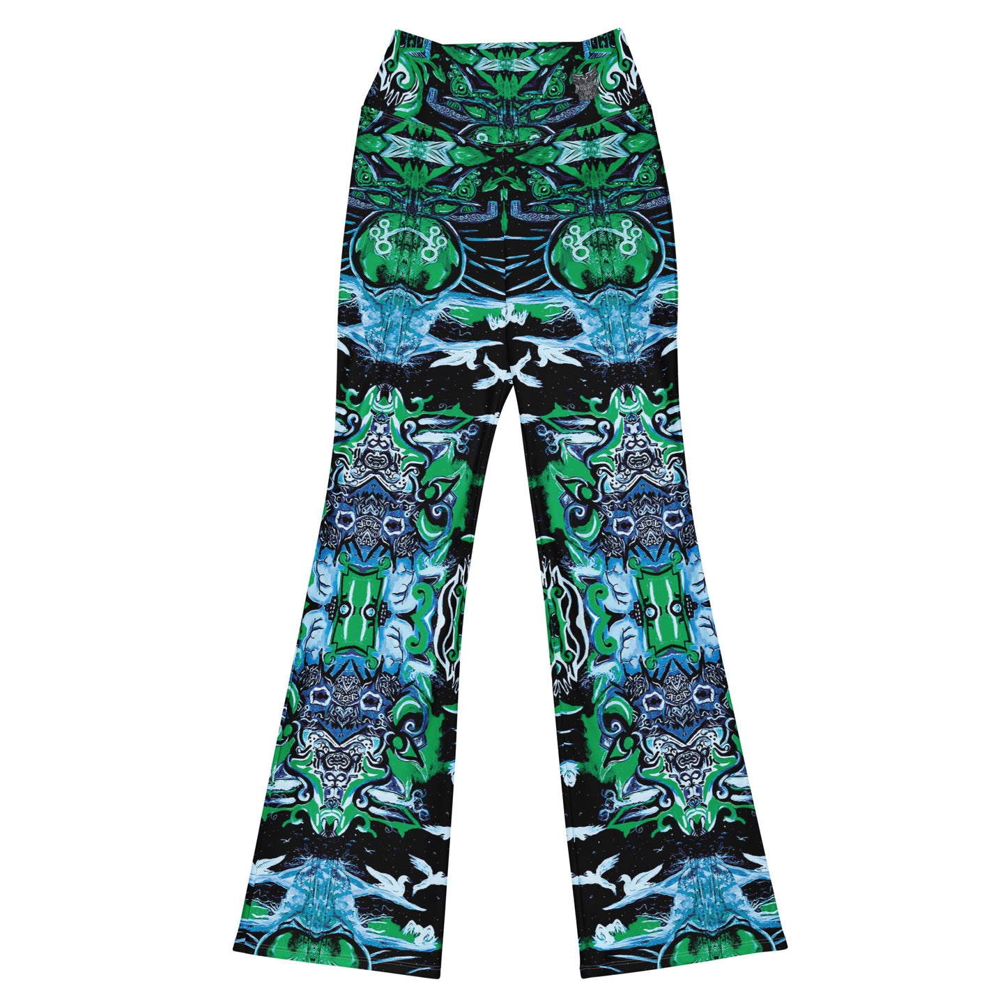 Green Galactic Flare leggings