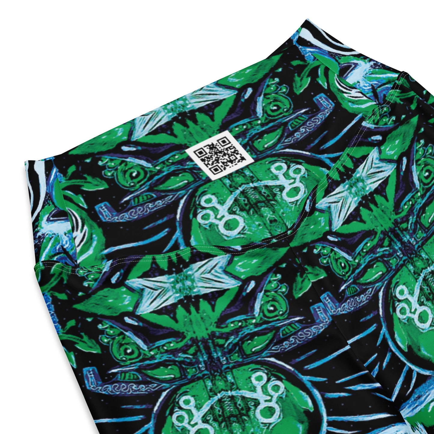 Green Galactic Flare leggings