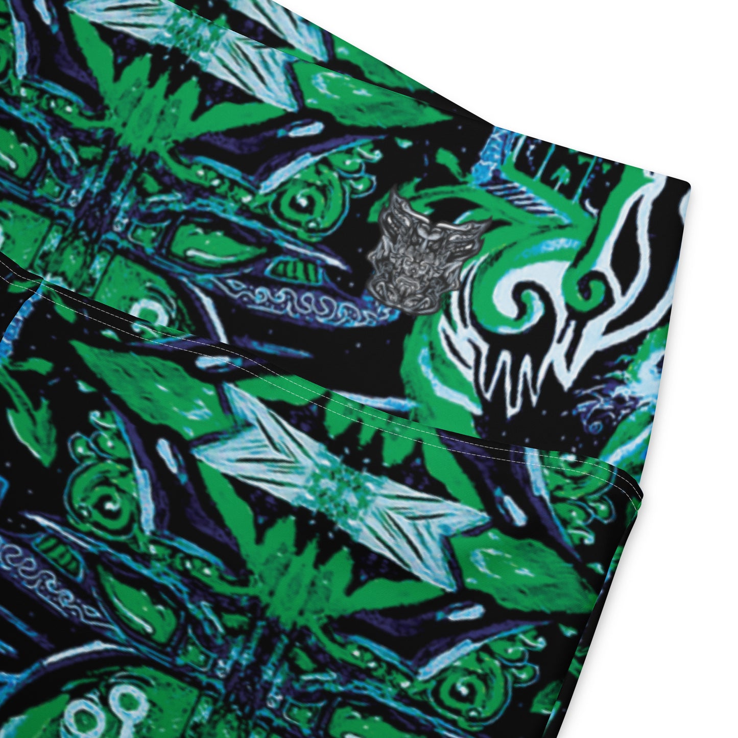 Green Galactic Flare leggings