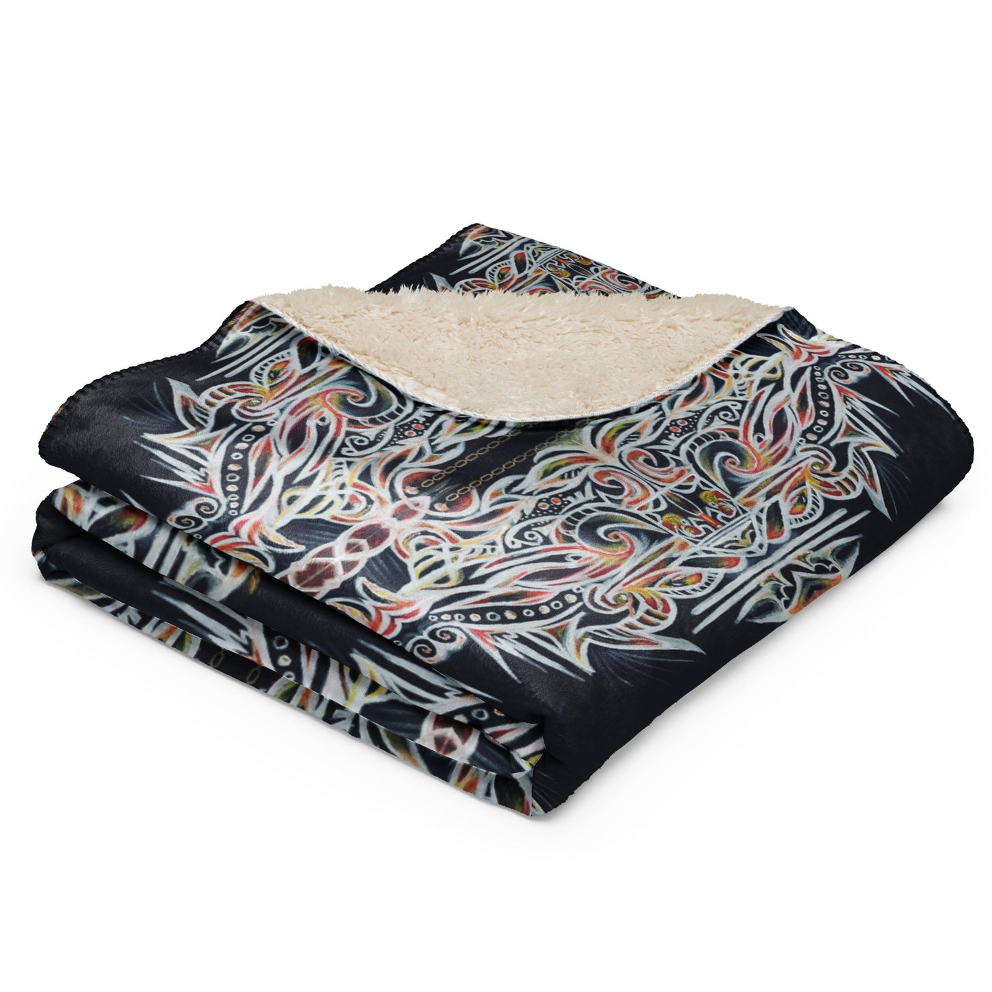 Searing Heat Sherpa blanket